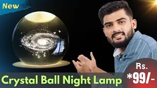 New 3D Galaxy Crystal Ball Night Lamp | Lamp with Colourful LED Light