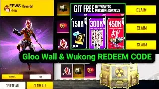 FREE GLOOWALL SKIN REDEEM CODE/FREE FIRE REDEEM CODE/30 MAY NEW REDEEM CODE/FF REDEEM CODE