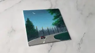 Easy painting idea for beginners / acrylic painting on mini canvas ✨️