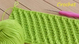 Плотный УЗОР КРЮЧКОМ всего 2 ряда!!!  легкое ВЯЗАНИЕ для новичков EASY Crochet for beginners