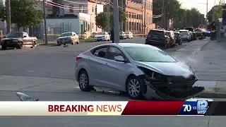 Milwaukee police investigate car vs. motorcycle crash in Walkers Point