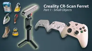 CR-Scan Ferret Part 1 - Small object scan tests with a turntable and laptop! Creality