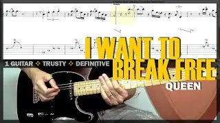 I Want to Break Free | Guitar Cover Tab | Solo Lesson | Synth Tone Effect | BT w/ Vocal 🎸 QUEEN